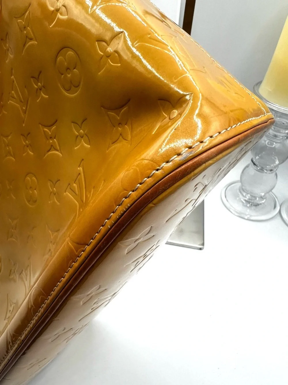 Louis Vuitton Vernis Houston Monogram Tote with COA